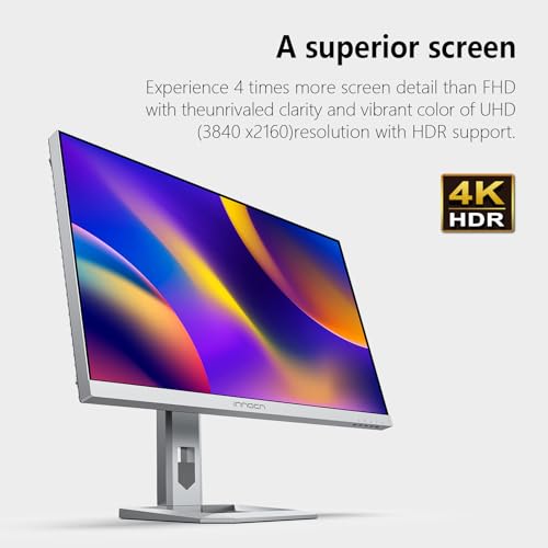 Image of INNOCN 27 inch 4K Monitor Gaming 160Hz UHD 3840 x 2160p 1ms IPS HDR1000 HDMI 2.1 Computer Monitor, 99% DCI-P3, USB Type-C Connectivity, Pivot Sensor, Height Adjustable Stand - 27M2V