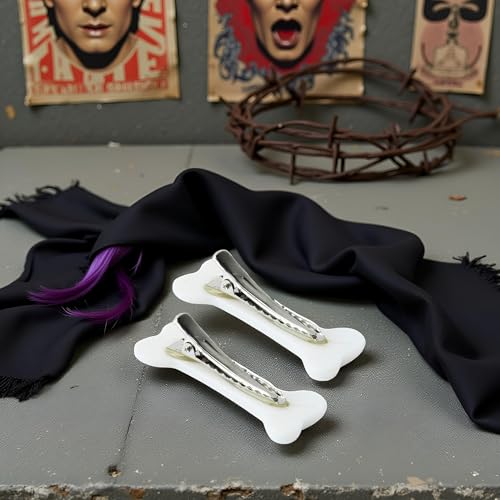 2Pcs White Dog Bone Hair Clips Hairpins Barrette,Punk Personality Women Lovely Hair Band Decoration Design Headwear Hair Clips Clips and Barrettes miniatura 7