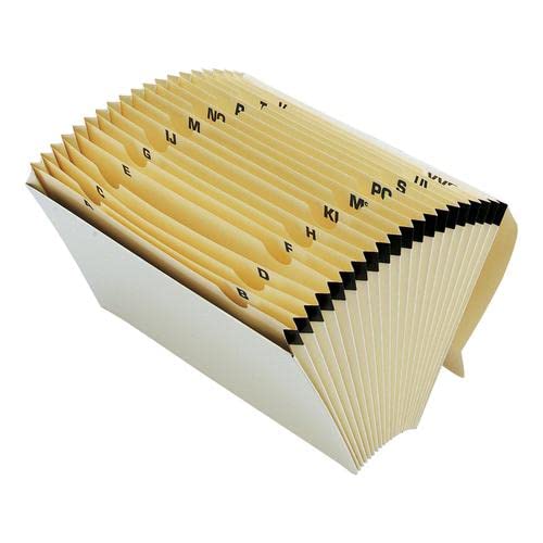 5 Star Office Economy Expanding File 19 Pockets A-Z Foolscap Cream + Free finchley Refill Pen (6)