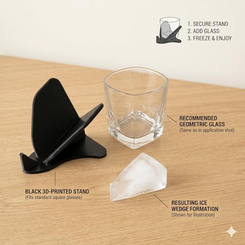 Molde de Hielo Diagonal para Whiskey Wedge Stand miniatura 6