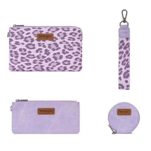 Image of Montana West X Wrangler Keychain Wallets for Women Dual Pouch Wristlet