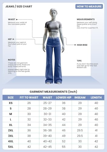 GRECIILOOKS High Waist Jeans for Women – Wide Leg Straight Fit Denim | Baggy Cargo Style Casual Pants for Girls & Daily College Wear