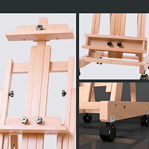 ZAW Chevalet pliable Caballete De Pintura Multifonctionnel Peinture à l'huile Lienzo Artist Caballete en bois pour peinture à l'huile (couleur C : C)