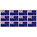 Produktbild Mini Aufkleber Set - Pack glatt - 50x31mm - selbstklebender Sticker - Neuseeland - Flagge - Banner - Standarte fürs Auto, Büro, zu Hause und die Schule - 12 Stück
