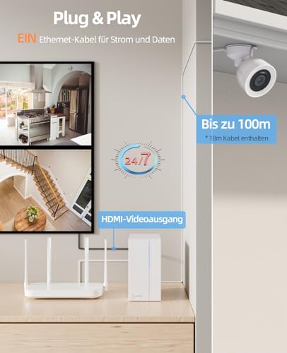 Überwachungskameras Außen Set Napcat 4K für Sicherheitslösungen