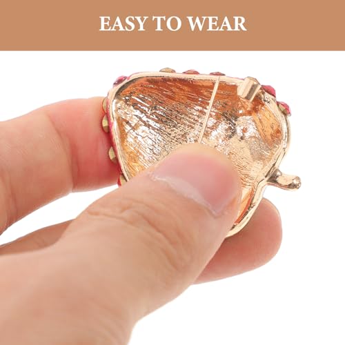 Broche fraise strass incrusté épingle à revers pour robe de soirée et accessoires de mode chics