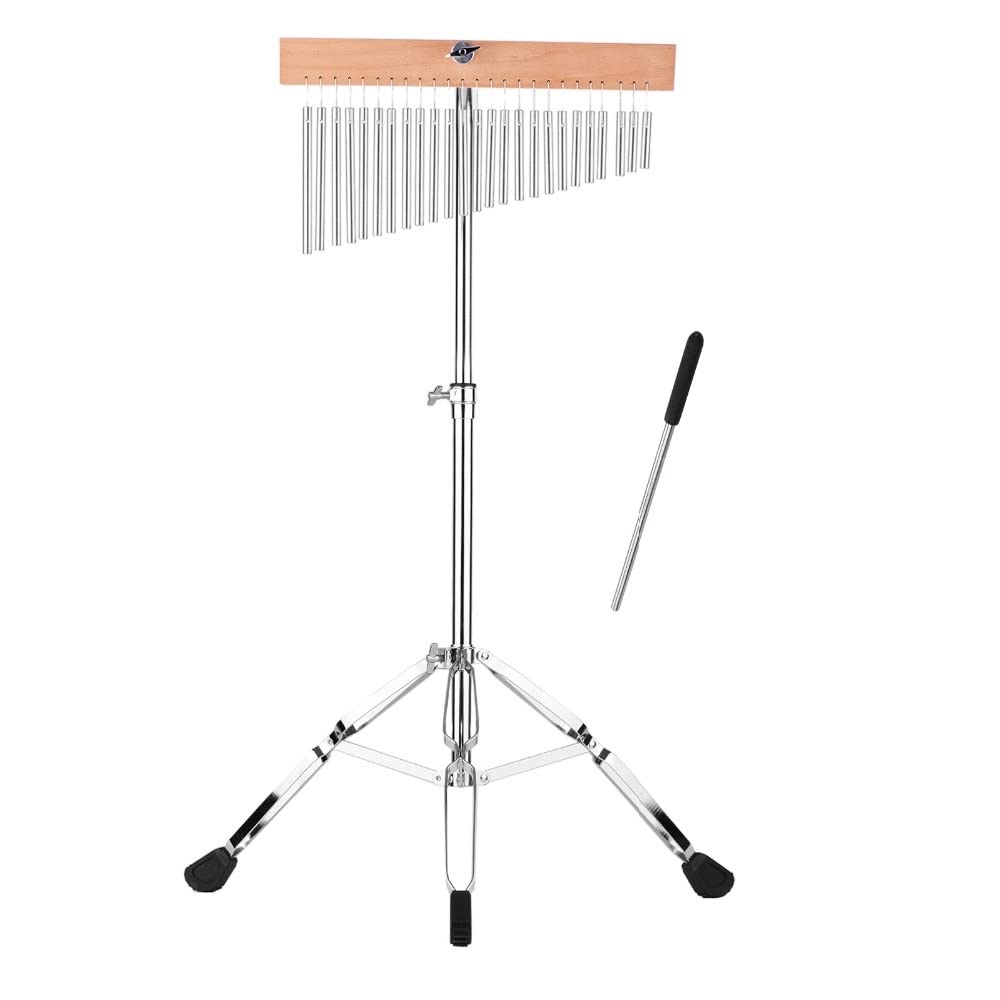 Percussão Musical 25 Campane Bar Chime Bar Chimes Single-Row Bar In Alluminio Solido Campanelli Eolici Strumento A Percussione Con Supporto Di Montaggio Regolabile Nuovo Xilofoni