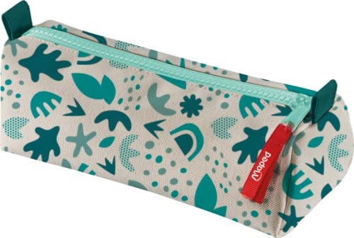 Maped Smiling Planet - Sustainable Pencil Case - Made from 100% Recycled Fabric, Turquoise, 1 Stück (1er Pack)