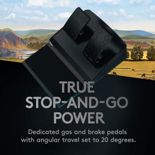 Logitech G Saitek Ensemble pour Engins Agricoles, Volant à 900 Degrés, +38 Boutons Assignables, Contrôleur Analogique Double, Stick de Contrôle, USB , PC/Mac - Noir