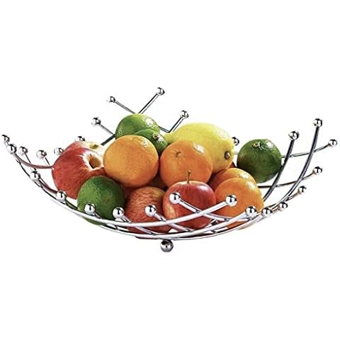Fruit Bowl Nest Basket for Storage of Fruits & Vegetables with Chrome Wire Finish Cover