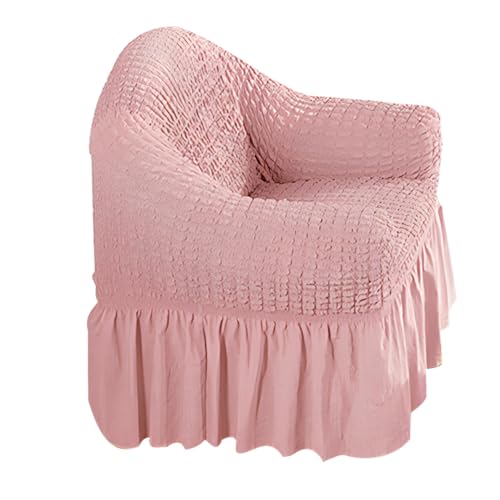 Funda de sofá de tela elástica rosa para sillón reclinable 2