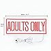 GGK Adults Only Neon Sign Man Cave Sign Red ADULTS ONLY LED Sign Neon Lights for Bedroom Wall Decor Man Cave Decor Door Mount Sign USB Operation with Switch Gifts for Boyfriend, Daddy, Man