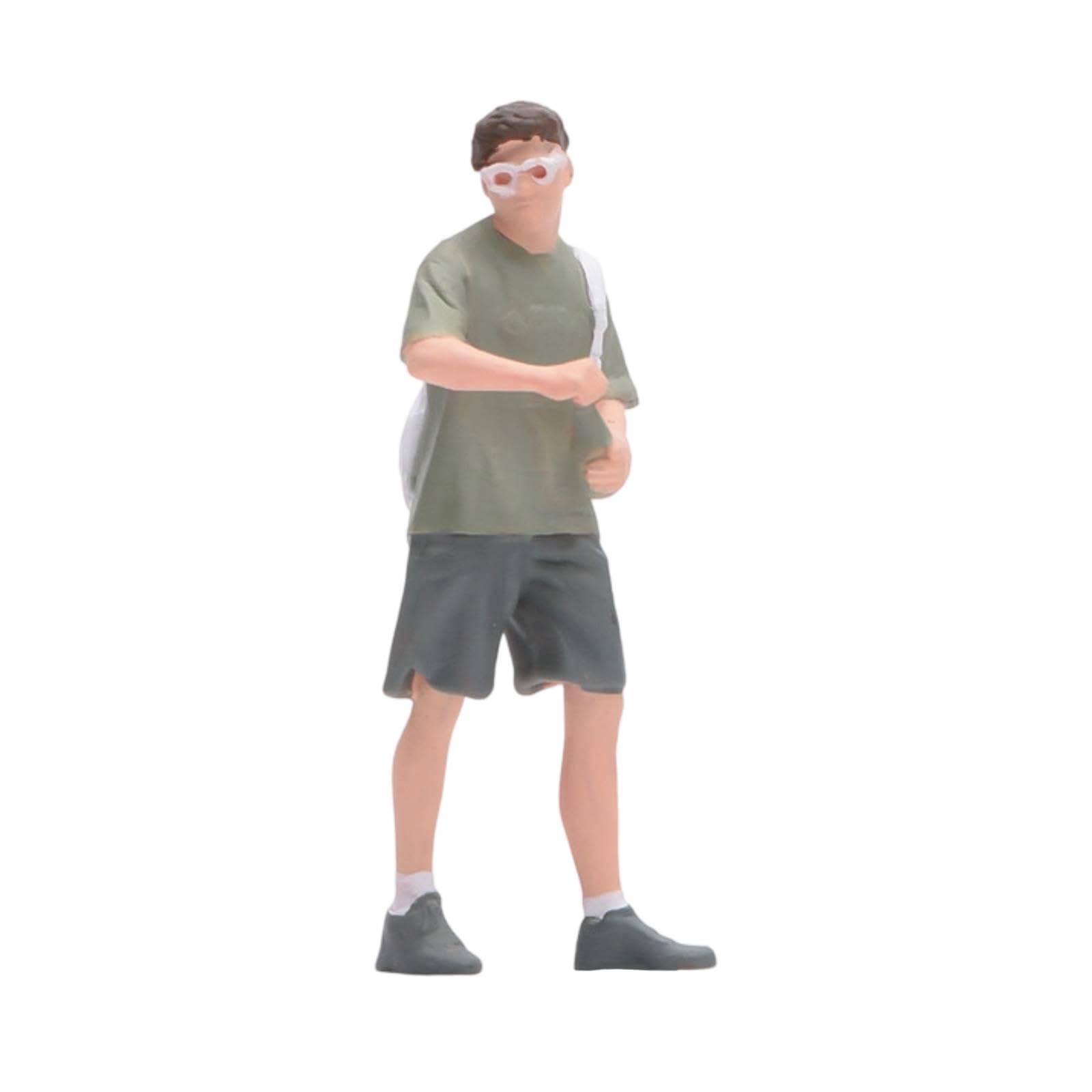 kowaku Statuetta maschile in miniatura in scala 1:64, statuetta in miniatura, decorazione da tavolo di sabbia, diorama in minimo