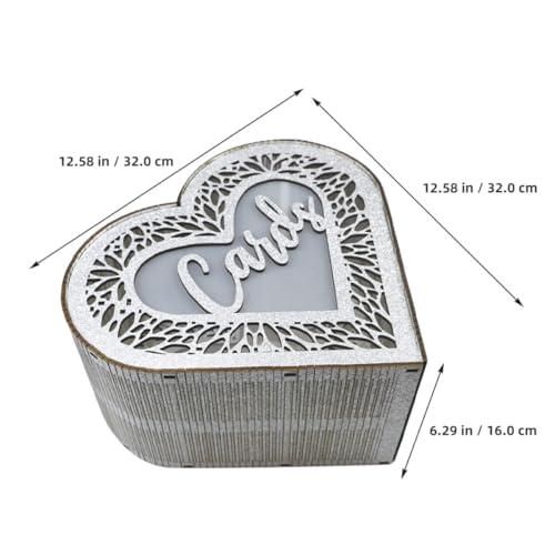 Caja de aniversario en forma de corazón para mesas de boda 3
