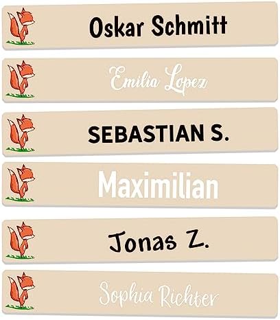 Sunnywall Namensaufkleber Set - 88 Stück Waschmaschinenfest Für Schule & Kita
