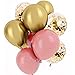 15 new 11 inch BALLOONS party ROSE GOLD , CLEAR with GOLD DOTS & GOLD wedding FAVORS prom SHOWER birthday VHTF