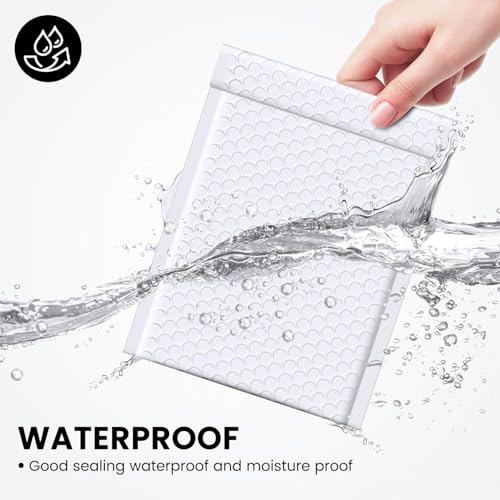 Image of Fuxury Bubble Mailers 6x10 inch White Padded Envelopes 9600 Pack Bulk Strong Adhesion Full Pallet of Padded Mailers Thick Bubble Envelopes for Small Business Mailing Small Items,Jewelry,Makeup