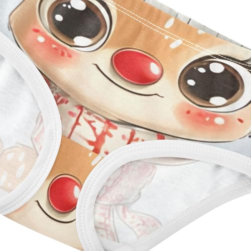 Girls Underwear Toddlers 2t Cotton Panties Little Girl Artistic Briefs Kids Undies Cute Reindeer Winter4