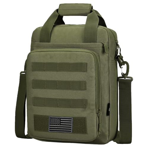 Maletín táctico para laptop contra el desgaste diario con bolsa Molle de hombro