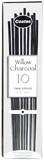 Coate's Willow Charcoal - Box of 10 Thin 10 Sticks
