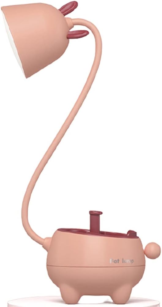 Lighting Tools Table Lamp 3-Way Dimmable USB Charging Type Reading Lamp for Student Learning LED Desk Lamp-with AC Power Plug Designed Indoor (Color : White)