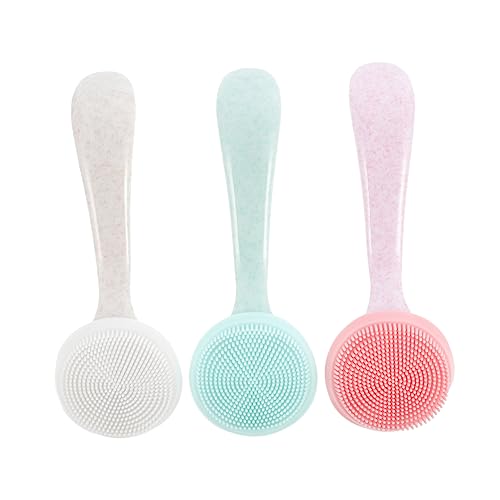 VICASKY Manual Facial Clean Brush Set Silicone Face Brush for Deep Cleaning Skin Care Tool