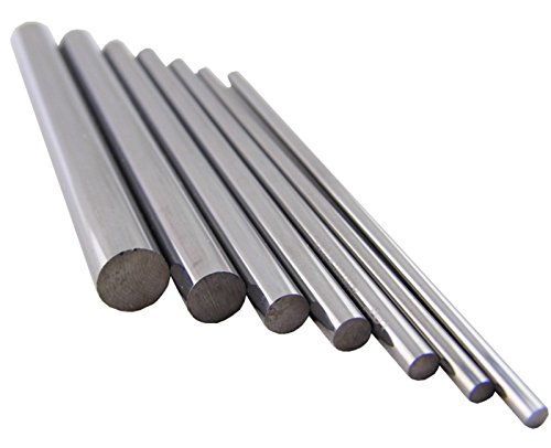 Wokesi 1 1.5 2mm Diameter,3.93''(100mm) Overall Length,Pack of 3,HRC55,Round Micro Solid Tungsten Steel Rod Boring Bar For Burin CNC Endmill Lathe Router Bits Drills Burrs Maker (1+1.5+2mm HRC55)