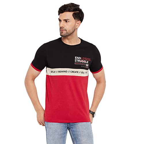 Image of Duke Stardust Men Half Sleeve Round Neck Cotton T-Shirt (LF5830 Black XL)