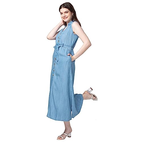 Image of Spykar Denim Tencel Collar Neck Women's Casual Style Shirt