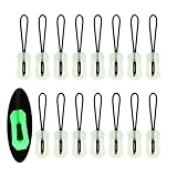 16Pcs Glow in Dark Zipper Puller, Luminous Zipper Pull, Glow in Zipper Tags for Backpacks, Jackets, Luggage Coat Tent Pendant Outdoor Mountaineering Camping
