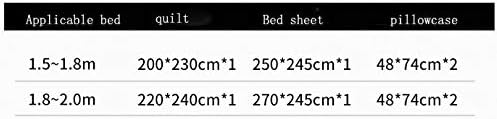 Miniatura 2 de HARUE Bed Sheet Set Bedding Set Elastic Sheet Geometry Bedspread Double King Size Pillowcases Duvet Cover Set (Size  1.8M)