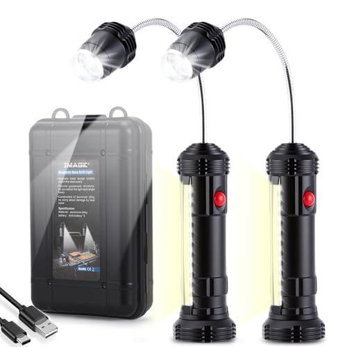 IMAGE Grill Licht 2 Stück wiederaufladbar magnetische Grilllampe mit Beleuchtung für BBQ Picknick Outdoor, Geschenke für Männer Papa Ehemann