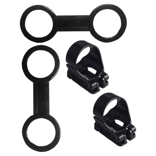 IMIKEYA Lot de 4 Attaches Masque et Tuba en Silicone et Abs Noir, Légères et Faciles à Monter, Support Pratique pour Équipement de Plongée et Snorkeling