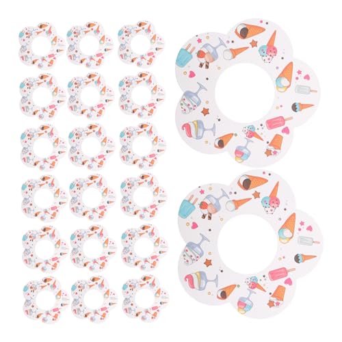 Hoement 50 Unidades De Soporte para Paletas Antigoteo para Helado Recogedores De Paletas Sin Goteo Recogedor De Papel para Paletas Decoración De Paletas Bandeja De Papel para Helado A