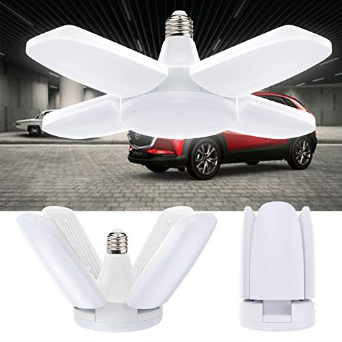 Preisvergleich Produktbild Garagenleuchte, Vintoney LED Garagenleuchten Arbeitslampe Arbeitslicht 60W 6500K 6000Lm Deckenleuchte mit 4 Verstellbaren Paneelen für Keller, Werkstatt, Garagen usw. [Energieklasse A++]