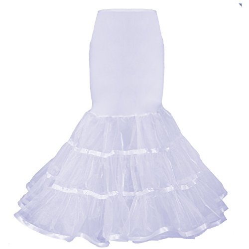 Image of Women Mermaid Petticoat Fishtail Underskirt Trumpet Crinoline for Mermaid Wedding Dress