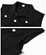 Yukirtiq Herren Denim Westen Zerrissen Männer Jeansweste Ärmellose Jeansjacken Freizeitweste Slim Fit Motorrad Weste Denim-Jacke, Schwarz, M
