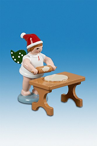 Ange de Noël figurine en bois de 6 cm idée cadeau traditionnel de l'Avent