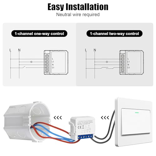 Interruptor inteligente WIFI pack de 4 interruptores de luz para Alexa y Google Home 2