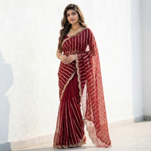 Image of Amazon Brand - Tavasya Womens Saree