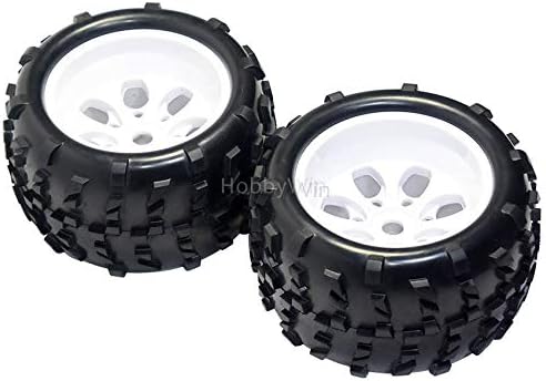 HSP Part 62012 Wheel Complete (62010 & 62011) White Hub 2P for HiMOTO Hispeed 1/8 RC Nitro Truck 94762