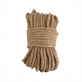 Nizivdy Jute Rope (3/8-Inch X 100-Feet) Thick 4-Ply Twisted Hemp Cord for Crafts, Cat Tree, Home Decorative, Macrame, Brown Burlap Twine