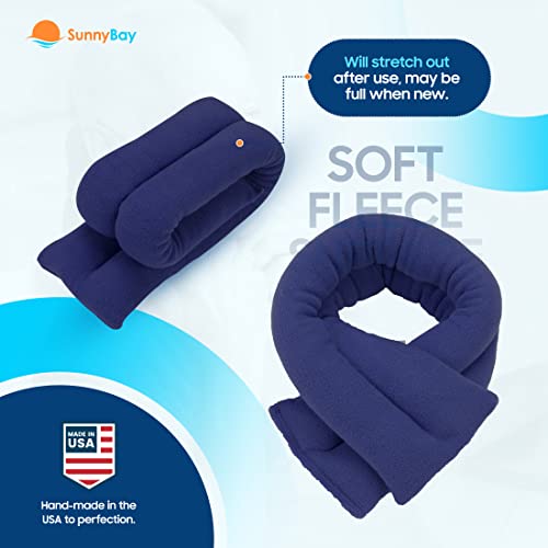 Sunnybay Microwave Heating Pad For Neck And Shoulders, Versatile Bean Bag Moist Heat Pillow, Microwavable Neck Wrap Warmer And Cool Pack For Deep Pain Relief, Weighted Hot Or Cold Therapy (Navy Blue) #TOP1