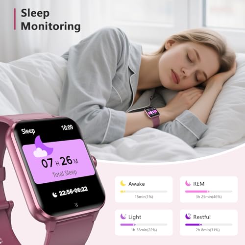 Image of Blackview 2026 Fitness Tracker (Answer /Make Calls), Smart Watch for Men and Women with Heart Rate /SpO2 /Sleep Monitor /2 Straps, 100+ Sports Modes, IP68 Waterproof Activity Tracker for Android /iPhone