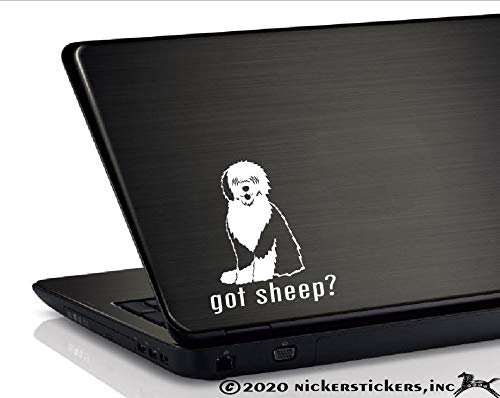 Got Sheep? Old English Sheepdog Vinyl Window Decal Sticker - 5x5 Inch Outdoor Car Decal, 6+ Year Durability