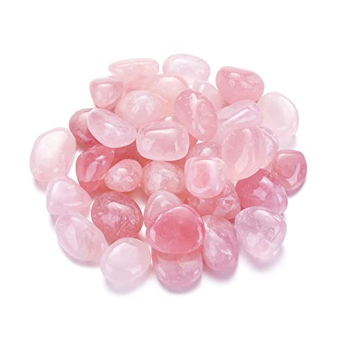 Top Plaza Bulk Rose Quartz Crystal Stones Real Natural Rose Quartz Reiki Healing Gemstones Small Tumbled Polished Stones for Energy Witchcraft Therapy Meditation Crystal Decorations 0.22Lb