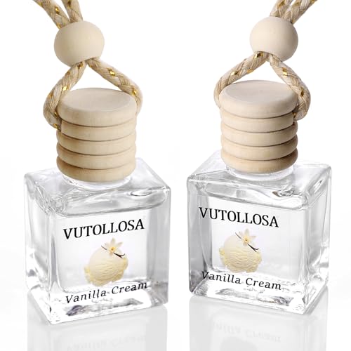 Image of 2-Pack Car Air Fresheners, Car Deodorizer, Vanilla Mocha Cream Air Freshener Long Lasting Hanging Car Air Freshener for Men and Women, Car Scent Diffuser by VUTOLLOSA