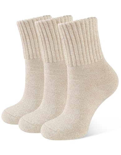 CLOSEMATE Thermosocken Damen Socken 3 Paar Wintersocken Warme...