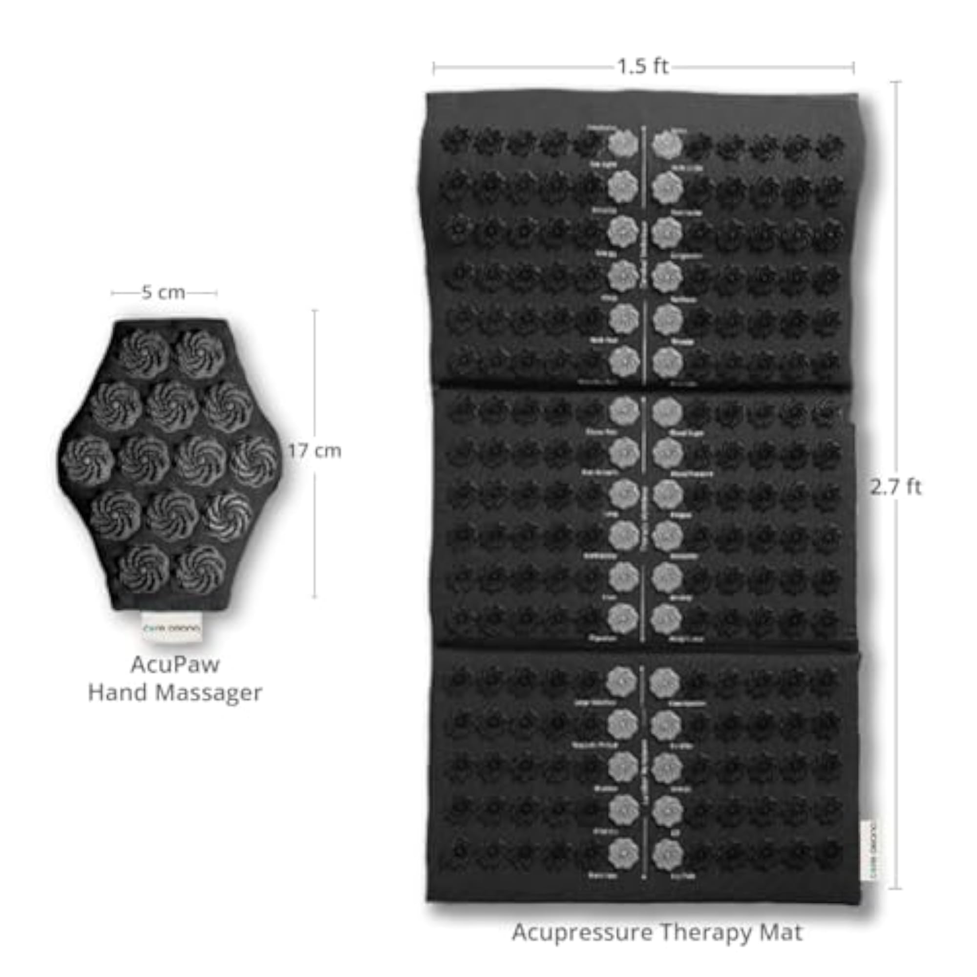 Core Asana Acupressure Therapy Mat & Handy Massager Combo