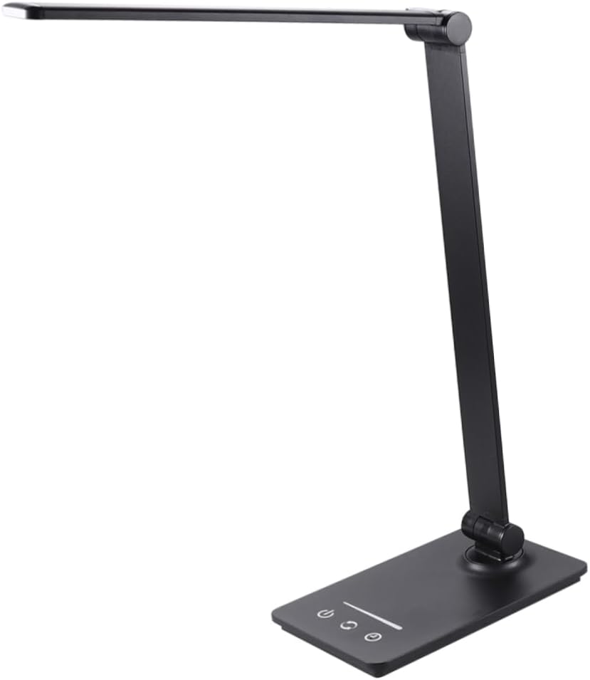 POPETPOP 1pc Rechargeable Led Eye Desk Lamp Touch Control Brightness for Home Office Five Modes Design USB Charging Black